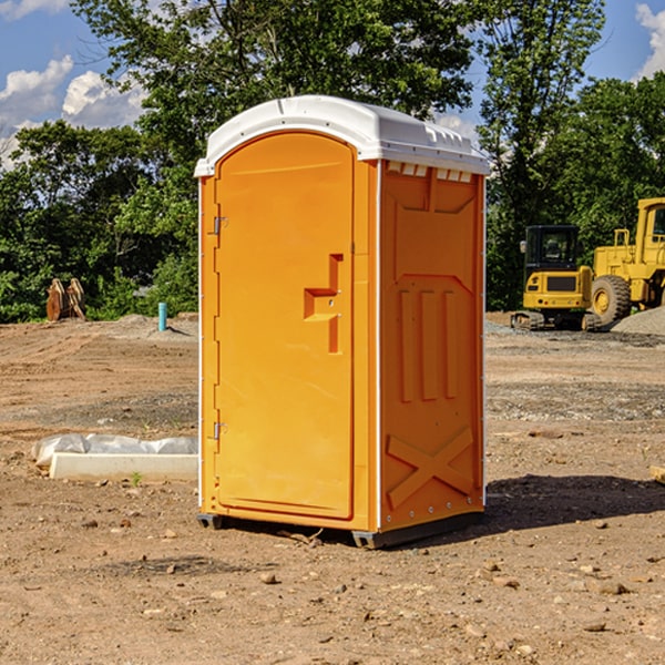 how often are the portable restrooms cleaned and serviced during a rental period in Mastic Beach New York